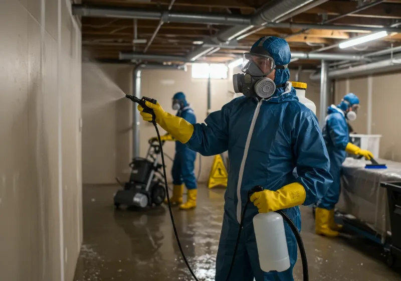Basement Sanitization and Antimicrobial Treatment process in Hayden, CO